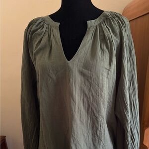 Old Navy Women's Olive Green Gauze Top Plus Size 2X